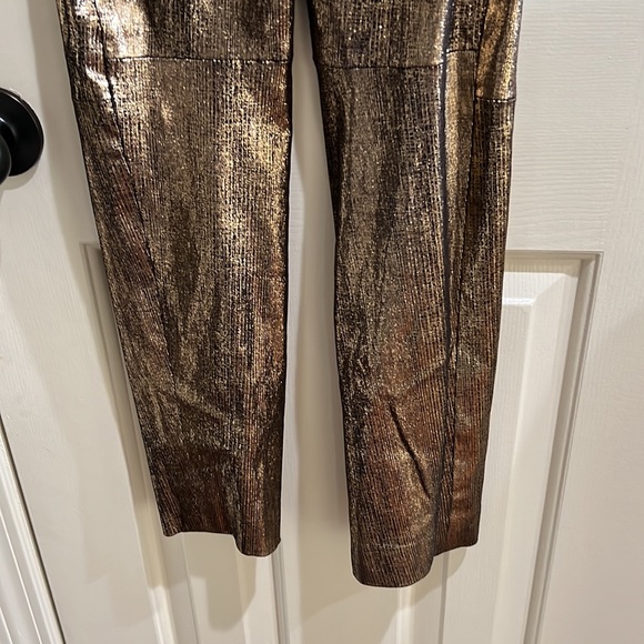 SPRWMN Lamb Leather Bronze Metallic Jumpsuit - Picture 9 of 12
